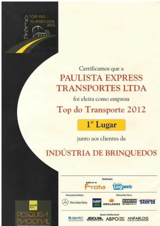 Certificado Top Transporte